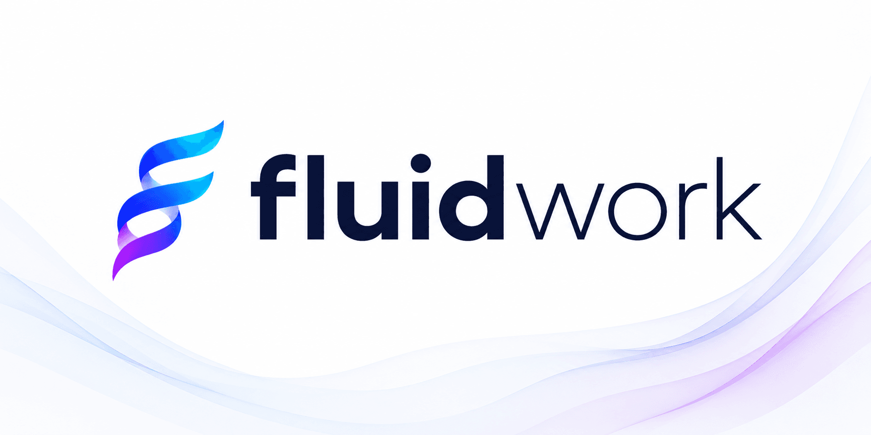 Fluidwork ribbon mark and wordmark